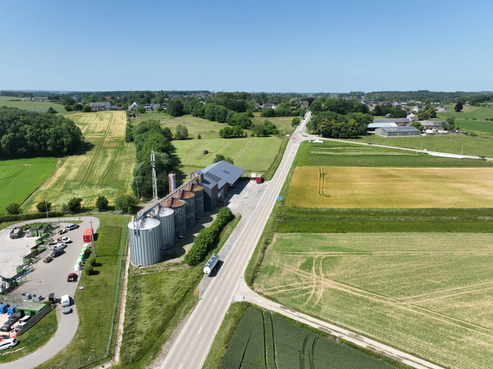 Photo aérienne du dépôt de Ohey