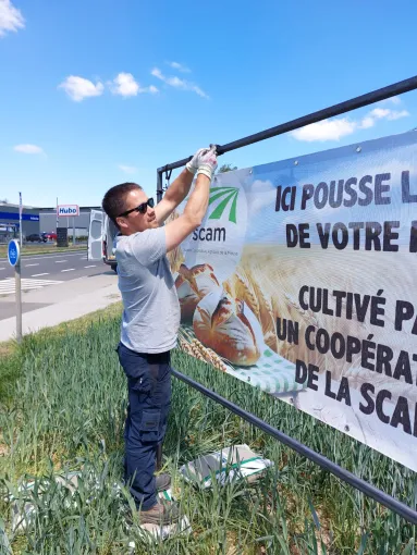 Bâche pour la campagne du blé panifiable